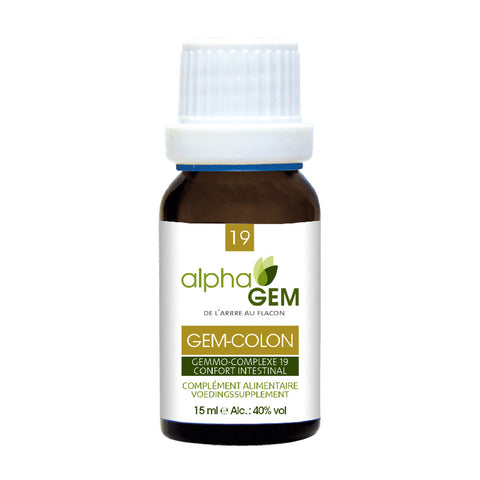 Gem-Colli 19 Alphagem 15 ml – complexo de gemoterapia com figueira, abeto, alecrim, ácoro, galanga, curcuma e própolis