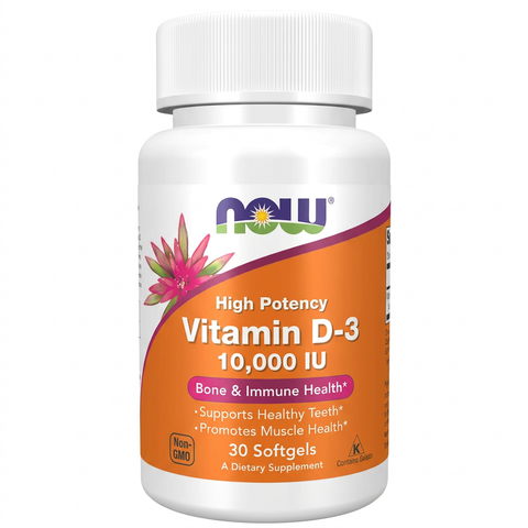 Vitamina D3 NOW 10.000 IU, imagem principal