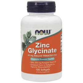 Zinc Glycinate 30 mg 120 Caps Now NOW