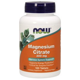 Magnesium Citrate 200mg 100caps Now NOW
