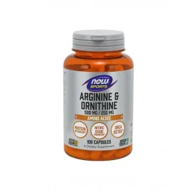 L-ARGININA/ORNITINA 500MG/250MG 100 CAPS NOW SPORTS NOW