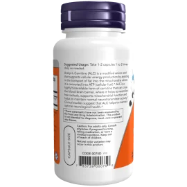 Acetyl- L-Carnitine 500mg 50caps Now NOW