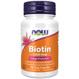 Biotin 1000 mcg 100 Caps Now NOW