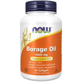 Borage Oil 1000 mg 60 Softgel NOW