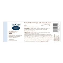 Nutrisorb Iron 15ml Biocare Biocare