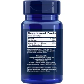 Vitamin D3 90 softgels Life Extension Life Extension