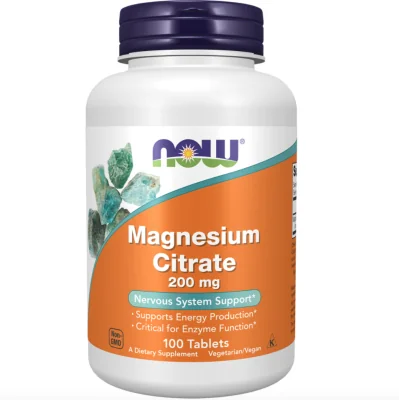 Magnesium Citrate 200mg 100caps Now NOW