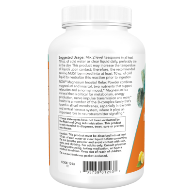 Magnesium Inositol Relax 454gr Now NOW