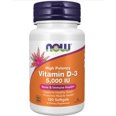 Vitamina D3 5000 IU 120 vcaps Now Foods NOW