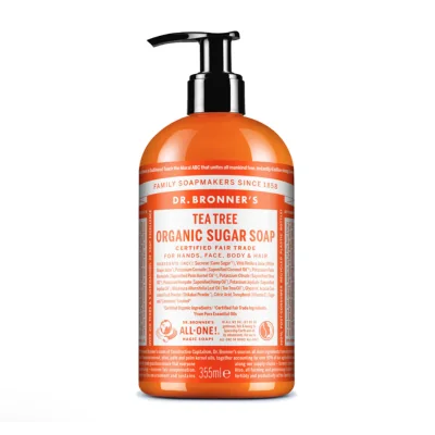 Jabón Biológico de Azúcar (Shikakai) para Cuerpo y Manos - Árbol de Té 355 ml Dr. Bronner's Dr. Bonner's