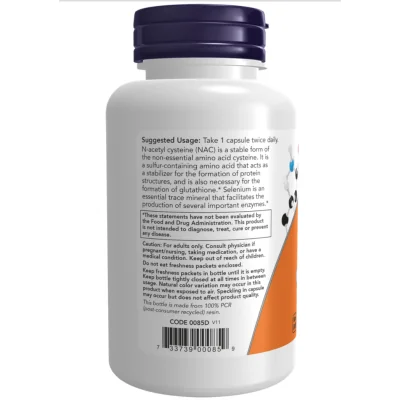 Nac Acetyl Cysteine 600mg 100caps Now NOW