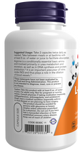 L-arginina 500 mg NOW Foods – 100 cápsulas vegetais – imagem 3
