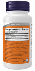 L-carnitina 250 mg NOW Foods – 60 cápsulas vegetais – imagem 2