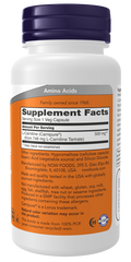 L-carnitina 500 mg NOW Foods – 60 cápsulas vegetais – imagem 2