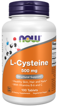 L-cisteína 500 mg NOW Foods – 100 comprimidos