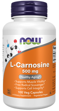 L-carnosina 500 mg NOW Foods – 100 cápsulas vegetais