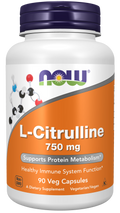 L-citrulina 750 mg NOW Foods – 90 cápsulas vegetais