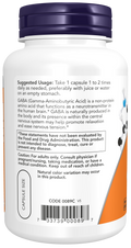 GABA 750 mg NOW Foods – 100 cápsulas vegetais – imagem 3