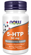5-HTP 50 mg NOW Foods – 30 cápsulas vegetais