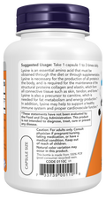 L-lisina 500 mg NOW Foods – 100 cápsulas vegetais – imagem 3