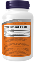 L-lisina 1000 mg NOW Foods – 100 comprimidos – imagem 2