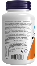 L-lisina 1000 mg NOW Foods – 100 comprimidos – imagem 3
