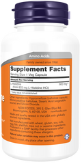 L-histidina 600 mg NOW Foods – 60 cápsulas vegetais – imagem 2