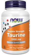 Taurina 1000 mg NOW Foods – 100 cápsulas vegetais