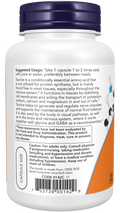 Taurina 1000 mg NOW Foods – 100 cápsulas vegetais – imagem 3