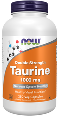 Taurina 1000 mg NOW Foods – 250 cápsulas vegetais