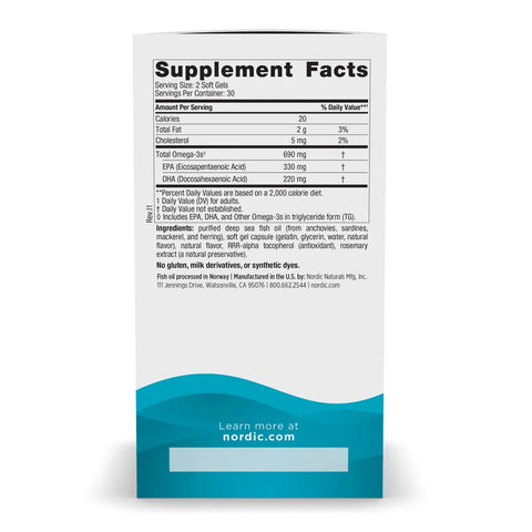 Omega-3 60 Caps Nordic Naturals - Viva Saudável