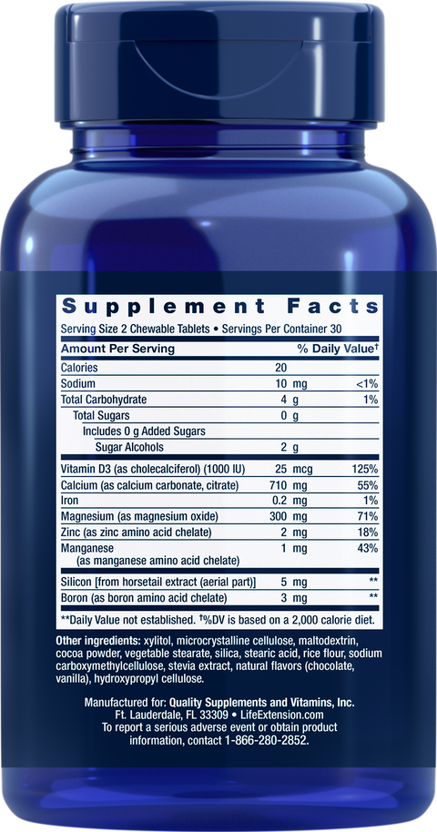 Bone Restore 60 Past. Mastigaveis Life Extension Life Extension