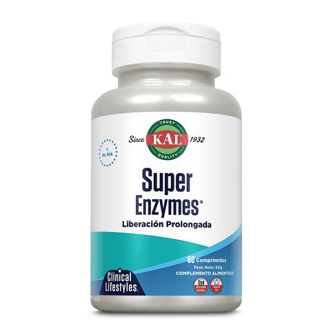 Super Enzymes Enzimas Digestivas 60 Comprimidos Bicamada KAL – Viva Saudável