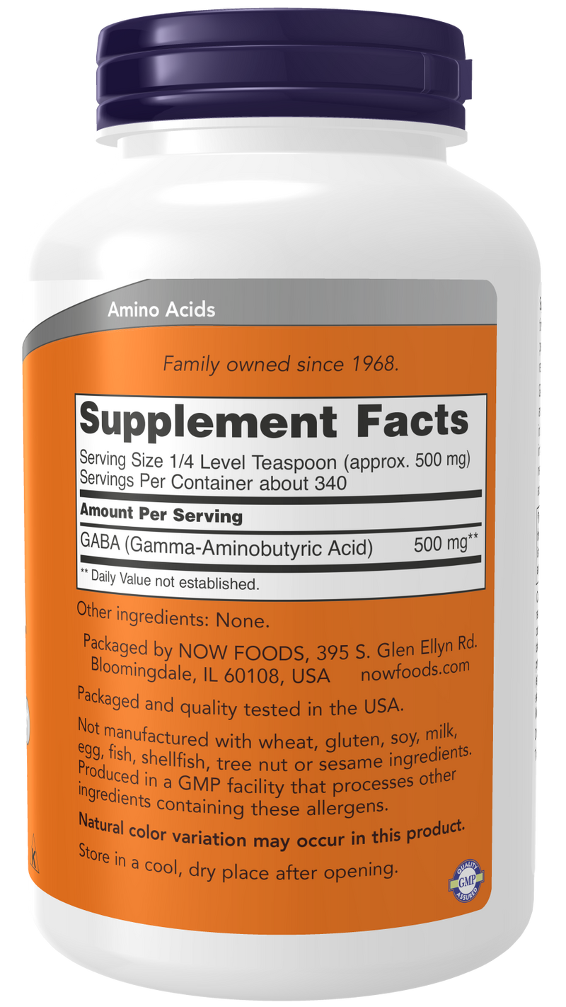 GABA em pó puro NOW Foods – 170 g – imagem 2