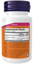 Vitamina A e D 10 000/400 UI NOW Foods – 100 cápsulas moles – imagem 2