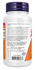 Vitamina D vegan NOW Foods – Vitamin D2 1000 UI 120 cápsulas vegetais – imagem 3