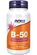 Complexo B vitamina B-50 NOW Foods – 100 comprimidos
