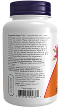 Complexo B vitamina B-100 NOW Foods – 100 cápsulas vegetais – imagem 3