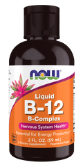 Vitamina B12 líquida complexo B NOW Foods – frasco de 60 ml
