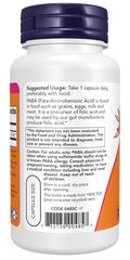 PABA 500 mg NOW Foods – 100 cápsulas vegetais – imagem 3