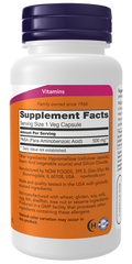 PABA 500 mg NOW Foods – 100 cápsulas vegetais – imagem 2