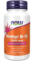 Vitamina B12 metilcobalamina 5000 mcg NOW Foods – 90 cápsulas vegetais
