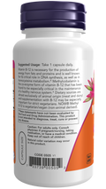 Vitamina B12 metilcobalamina 5000 mcg NOW Foods – 90 cápsulas vegetais – imagem 3