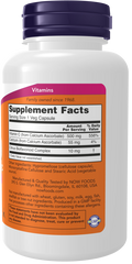 Vitamina C ascorbato de cálcio 500 mg NOW Foods – 100 cápsulas vegetais – imagem 2