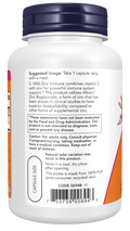 Vitamina C 1000 mg e zinco NOW Foods – 90 cápsulas vegetais – imagem 3
