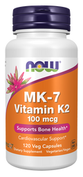 Vitamina K2 MK-7 100 mcg NOW Foods – 120 cápsulas vegetais