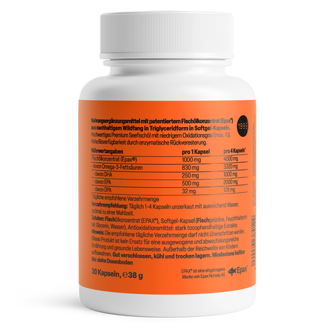 Ómega-3 Ultra EPA Cardio Zeinpharma – verso da embalagem