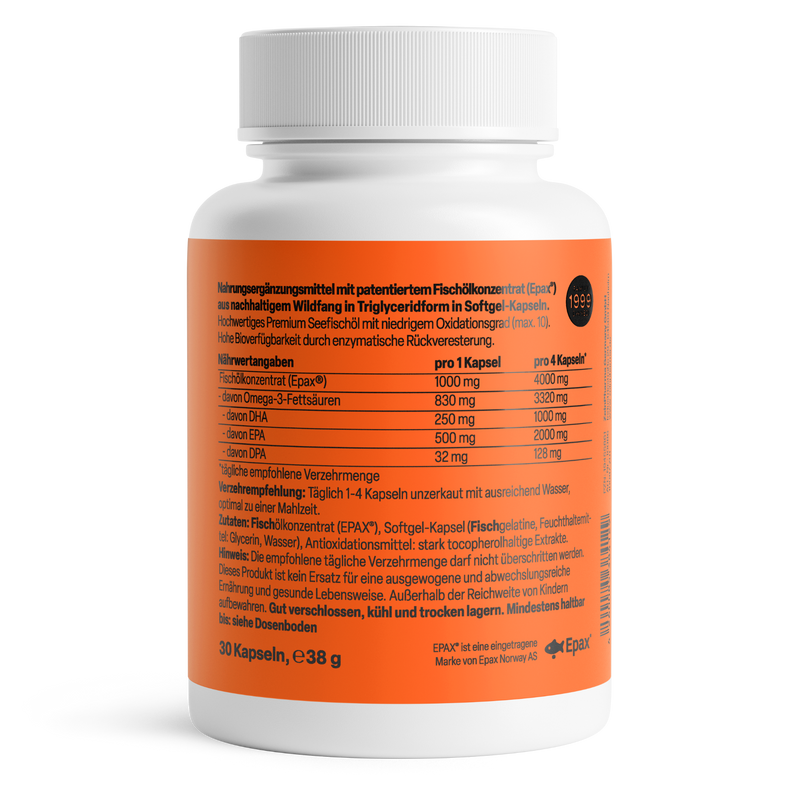 Ómega-3 Ultra EPA Cardio Zeinpharma – verso da embalagem