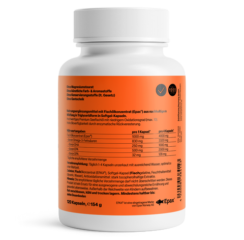 Ómega-3 Ultra EPA Cardio 120 cápsulas Zeinpharma – verso
