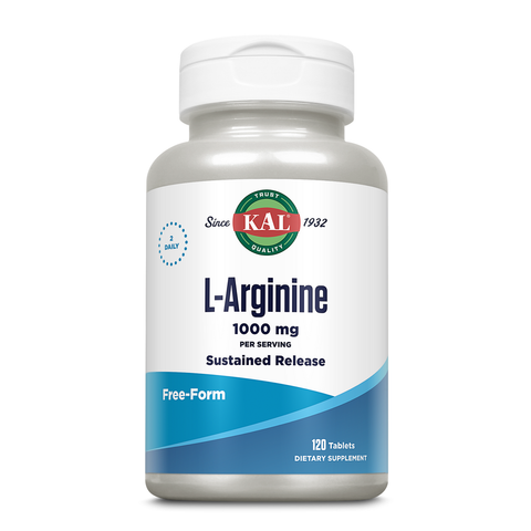 L-Arginina 1000 mg Libertação Prolongada 120 Comprimidos KAL – Viva Saudável